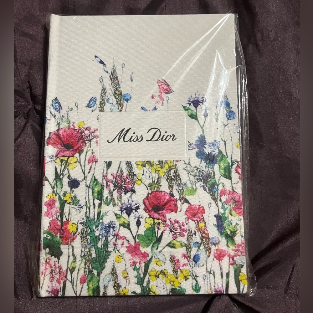 NIP Dior Beauty Miss Dior Millefiori Floral Print Notebook Blank Unlined Pages